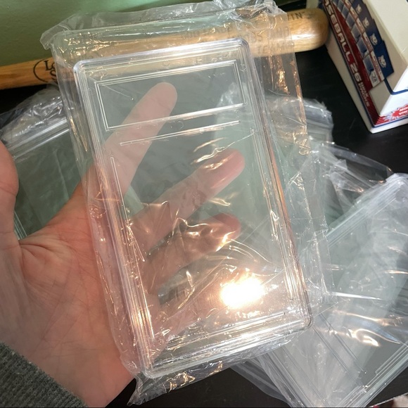 5 Card Grading Slabs New Clear Plastic Card Holders Trading Card Display Cases - Picture 3 of 5